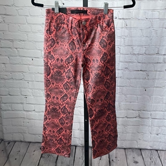 NWT J Brand Selena Mid-Rise Snakeskin-Print Crop Bootcut Jeans Size 26 - Picture 5 of 10